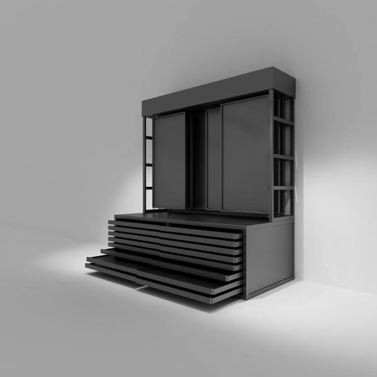 Ауыр салмақты жалпақ тартпаға арналған тас дисплей сөресі